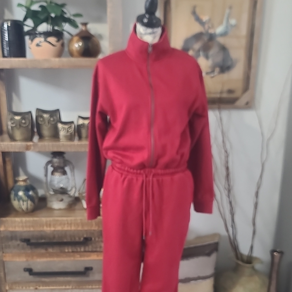 Universal Thread Red Zip-Up One Piece Track Set